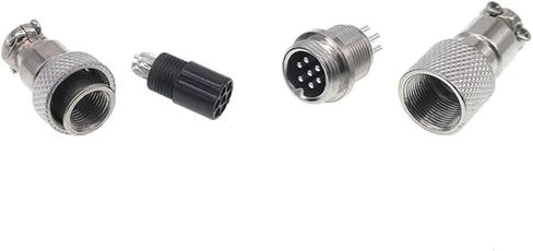 GX12 docking connector female plug 2pin3pin4pin male plug push-pull 5/6/7pin docking connector(6 pin male5pcs) in Saudi Arabia