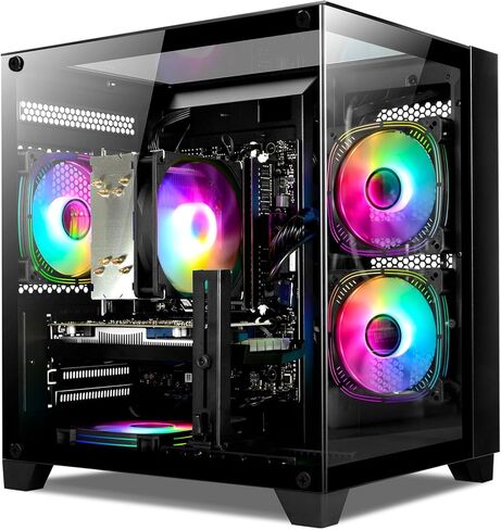 Gaming PC Desktop Ryzen 7 5700X ، Geforce RTX 5060 ، 32G DDR4 RAM ، 1 تيرابايت NVME SSD ، كمبيوتر برج مُعتِف للألعاب ، المنزل والمكتب (أبيض) in Kuwait