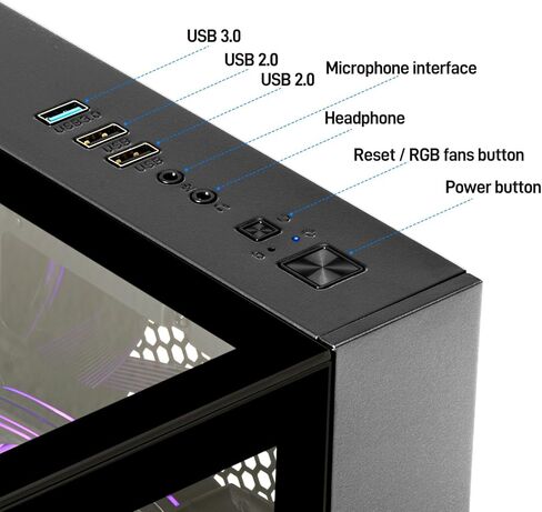 Gaming PC Desktop Ryzen 7 5700X ، Geforce RTX 5060 ، 32G DDR4 RAM ، 1 تيرابايت NVME SSD ، كمبيوتر برج مُعتِف للألعاب ، المنزل والمكتب (أبيض) in Kuwait