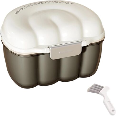 Compact Retainer Box Denture Holder With Filter Rack Discreet Aligner Storage For Travel Hygienic Retainer Case in Saudi Arabia
