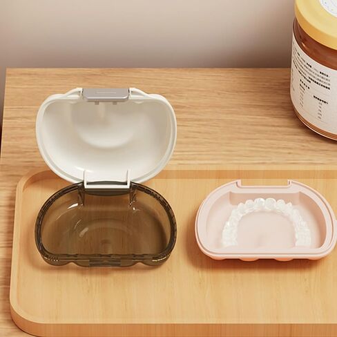 Compact Retainer Box Denture Holder With Filter Rack Discreet Aligner Storage For Travel Hygienic Retainer Case in Saudi Arabia