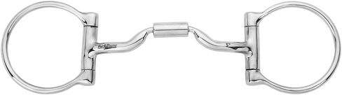 حلقة D بمنفذ متوسط ​​من الفولاذ المقاوم للصدأ مع لقمة فم حصان دوار | بت للخيول اللجام واللجام in Kuwait