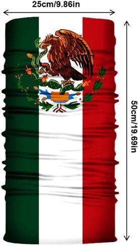 2Pcs Mexican Flag Summer Neck Gaiter, Mexican Flag Outdoor Balaclava, Breathable Cool Sun Protection Mask in Saudi Arabia