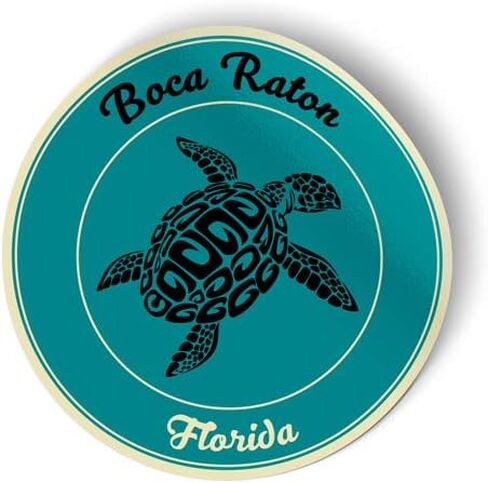 Squiddy Boca Raton Florida - Vinyl Sticker Decal for Phone, Laptop, Water Bottle (2.5" high) in Saudi Arabia
