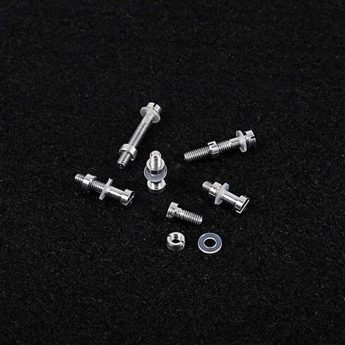 Alnicov 6PCS Turntable Headshell Cartridge Stylus Mounting Kit， Metal Screw Bolt Nut Washer Set for Lp Record Player Accessories in Saudi Arabia