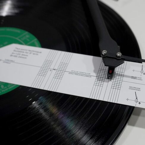 Turntable Cartridge Stylus Alignment Protractor Vinyl Record Calibration Tool Phonograph Accessories Adjustment Tool in Kuwait