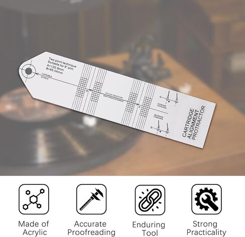 Turntable Cartridge Stylus Alignment Protractor Vinyl Record Calibration Tool Phonograph Accessories Adjustment Tool in Kuwait