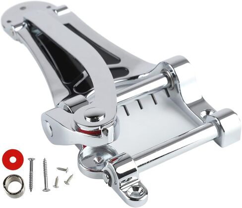 Guitar Tailpiece Replacement, Electric Guitar Tremolo Bridge, Metal Tailpiece with Hand Crank, Hardness for Jazz Rock Music, Includes 5 Screws and 2 Accessories in Kuwait