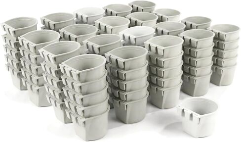 The ROP Shop 100-Pack - Gray Cage Cup Made of Flexible Plastic Prevent Freezing & Breaking in Kuwait