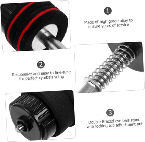 Toddmomy 1set Quick Release Cymbal Nuts Double Cymbal Stacker Accessories for Drum Kits High-grade Easy Installation Compatible Stands in Kuwait
