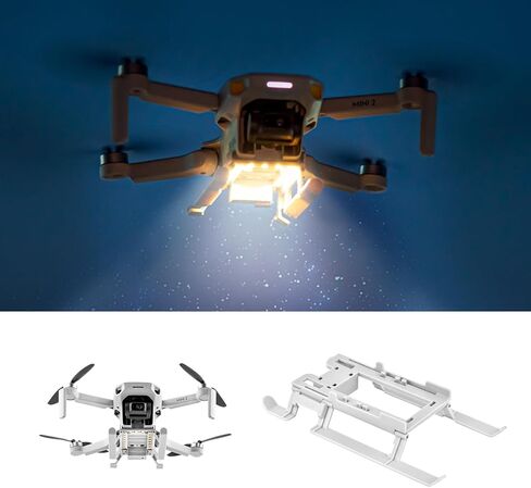جهاز الهبوط Mini 2 SE ذو الساق الممتدة القابلة للطي مع أضواء فلاش LED جهاز الهبوط لـ DJI Mini 2 SE/Mini 2 / Mavic Mini/Mini SE ملحقات الطائرة بدون طيار in Kuwait
