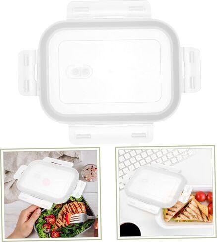 Cabilock Leak-proof Lid Replacement Reusable Food Box Cover for Lunch Box Airtight Seal Glass Container Compatible for Meal Prep Travel and Office in Saudi Arabia
