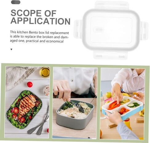 Cabilock Leak-proof Lid Replacement Reusable Food Box Cover for Lunch Box Airtight Seal Glass Container Compatible for Meal Prep Travel and Office in Saudi Arabia