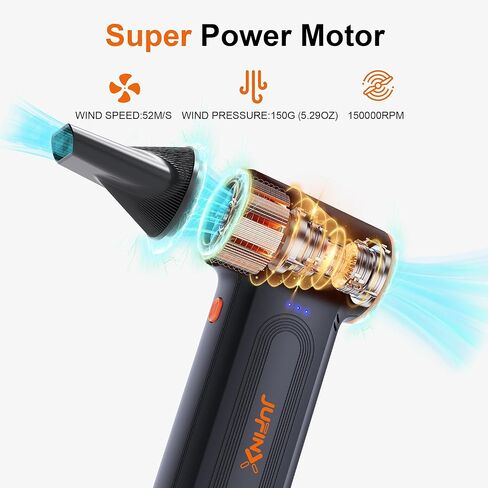 X3mini Electric Air Duster-110000RPM Super Power Cordless Air Duster, 3-Gear Adjustable Mini Blower with Fast Charging, Dust Blower for Computer, Keyboard, House, Outdoor and Car in Kuwait