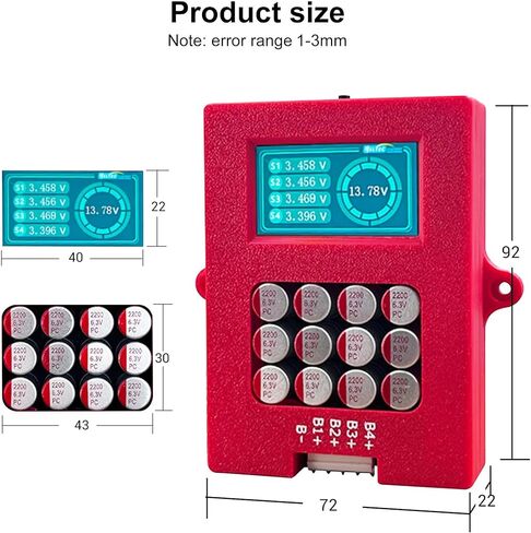 4S 6S 8S Balancer النشط مع شاشة الجهد LIFEPO4 معادل LIPO/LTO اختبار الجهد البطارية (4S LIFEPO4 LIPO) in Kuwait