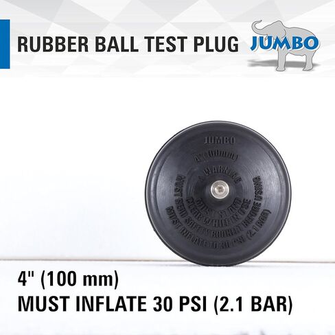 Jumbo Rubber Ball Inflatable Test Plug Size 4'' in Saudi Arabia