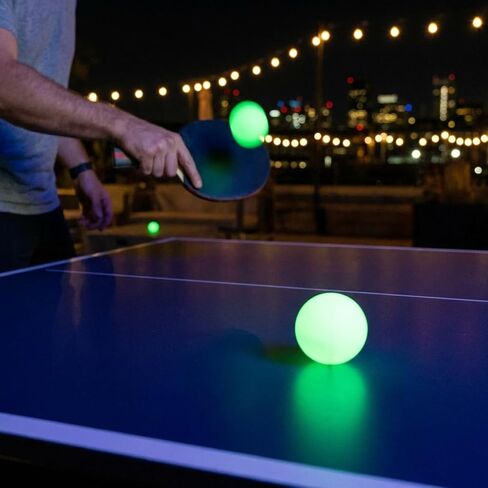 Brightz Glow in The Dark Ping Pong Balls, 6-Pack - Green Colored Neon Ping Pong Balls - Official Size & Weight 40mm Table Tennis Balls - Durable High Performance - Next Level Fun in Kuwait