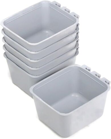 The ROP Shop 6-Pack - Gray Cage Cups with Shift Lock Design for Caged and Fenced Animals in Saudi Arabia