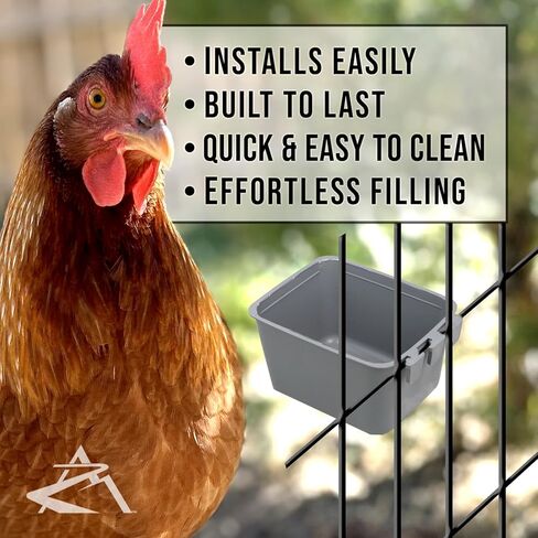 The ROP Shop 6-Pack - Gray Cage Cups with Shift Lock Design for Caged and Fenced Animals in Saudi Arabia