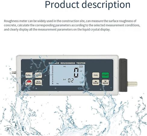High Precision Roughness Tester, Portable Roughness Gauge, Memorize 7 Sets of Measurement Data, Measures Ra, Rz, Rq, Rt, Auto Shutdown, for Accurate Surface Measurement in Kuwait