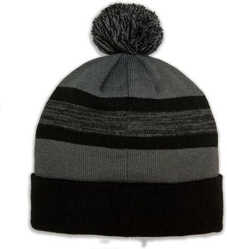 2024 Compatible with Real Madrid Official Grey with Black Line Pattern Beanie in Saudi Arabia