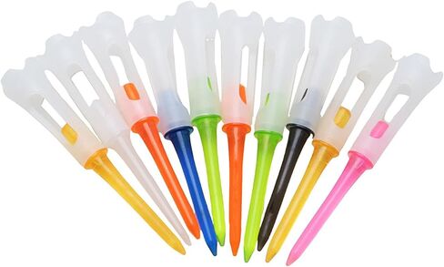 heyous 10PCS Orange Plastic Golf Tee Peg Length 3.346 Inch Golf Equipment Suitable for Casual Gaming and Competitive Tournaments in Saudi Arabia