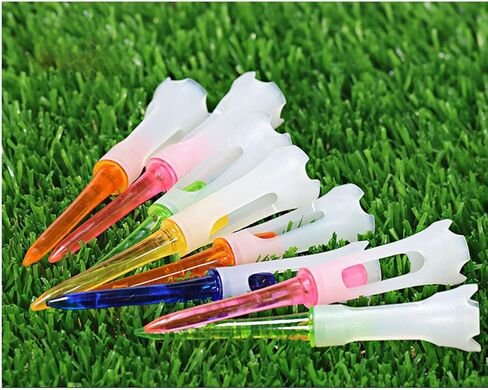 heyous 10PCS Orange Plastic Golf Tee Peg Length 3.346 Inch Golf Equipment Suitable for Casual Gaming and Competitive Tournaments in Saudi Arabia