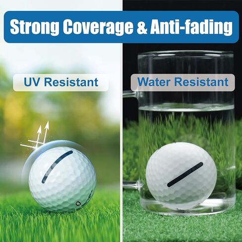 أقلام تحديد دائمة ذات طرف مزدوج لكرة الجولف والنادي، 6 عبوات، طرف مزدوج الجانب، مقاوم للماء، سريع الجفاف، مضاد للبهتان، 2 أسود 2 أزرق 2 أحمر مع حقيبة حمل in Kuwait