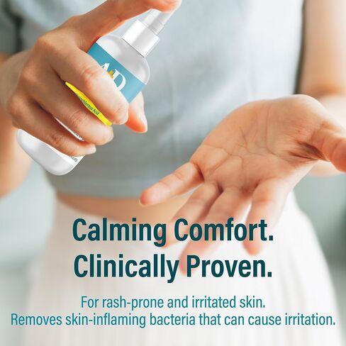A+D Advanced Dermatitis Care Hydrogel Spray with Hypochlorous Acid 4 oz.– Cooling Antimicrobial Spray for Eczema, Psoriasis & Rosacea-Prone Skin, Reduces Itch, Redness & Inflammation in Kuwait