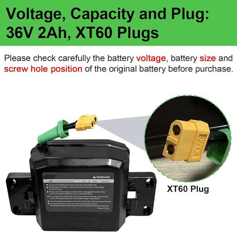 36V 2Ah Li-ion Battery Replacement for Jetson Hoverboard Batteries with 72Wh Power High Performance, Longer-Lasting Life Rechargeable Battery in Kuwait