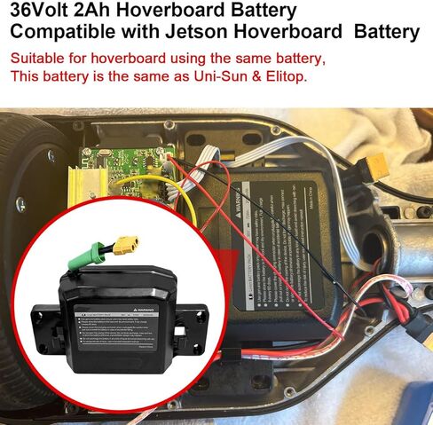36V 2Ah Li-ion Battery Replacement for Jetson Hoverboard Batteries with 72Wh Power High Performance, Longer-Lasting Life Rechargeable Battery in Kuwait
