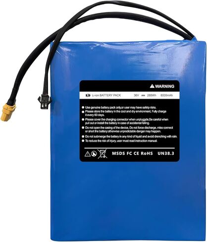 36V 8Ah Electric Scooter Battery Compatible for Phantomgogo R1 Electric Scooters 36V Electric Scooter Replacement Battery 288Wh Li-ion Power Batteries, Size: 7.68 * 5.2 * 1.50 inch in Kuwait