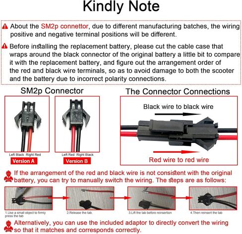 36V 8Ah Electric Scooter Battery Compatible for Phantomgogo R1 Electric Scooters 36V Electric Scooter Replacement Battery 288Wh Li-ion Power Batteries, Size: 7.68 * 5.2 * 1.50 inch in Kuwait