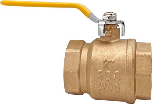 1-1/2" Full Port Ball Valve, 1.5" Lead-Free Brass Ball Valve, Female Threaded NPT Connector, 150 PSI WSP 600 PSI WOG - 1.5inch, 1 Pack in Kuwait
