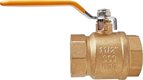 1-1/2" Full Port Ball Valve, 1.5" Lead-Free Brass Ball Valve, Female Threaded NPT Connector, 150 PSI WSP 600 PSI WOG - 1.5inch, 1 Pack in Saudi Arabia