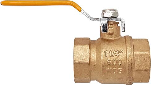 1-1/2" Full Port Ball Valve, 1.5" Lead-Free Brass Ball Valve, Female Threaded NPT Connector, 150 PSI WSP 600 PSI WOG - 1.5inch, 1 Pack in Saudi Arabia