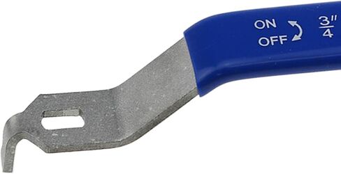 Stainless Steel Lever Handle with M10 Nut for DN20 Ball Valve, Quarter Turn Operation, Blue Plastic Grip & Chrome Plated Finish (DN20 3/4") in Kuwait