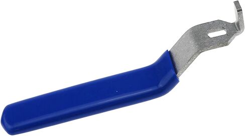 Stainless Steel Lever Handle with M10 Nut for DN20 Ball Valve, Quarter Turn Operation, Blue Plastic Grip & Chrome Plated Finish (DN20 3/4") in Kuwait