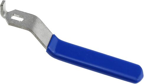 Stainless Steel Lever Handle with M10 Nut for DN20 Ball Valve, Quarter Turn Operation, Blue Plastic Grip & Chrome Plated Finish (DN20 3/4") in Kuwait