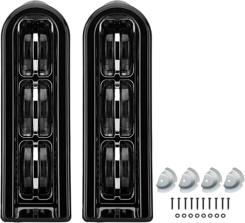 LKV نارية الدراجة النارية الخلفية السرج LED إدراج LED تدعم أضواء الذيل الأضواء اللوحة ل Harley Touring Flhtcu Flhtk Fltru Road King Electra Glide 2014-2022 in Kuwait
