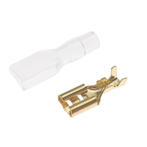 fengpeng 50set/100set 2.8mm 4. 6.3mm Female Spade Crimp Terminals Electrical Sleeve Wire Wrap Connector for 22-16AWG 0.5mm2-1.5mm2(2.8mm,100 Set) in Kuwait