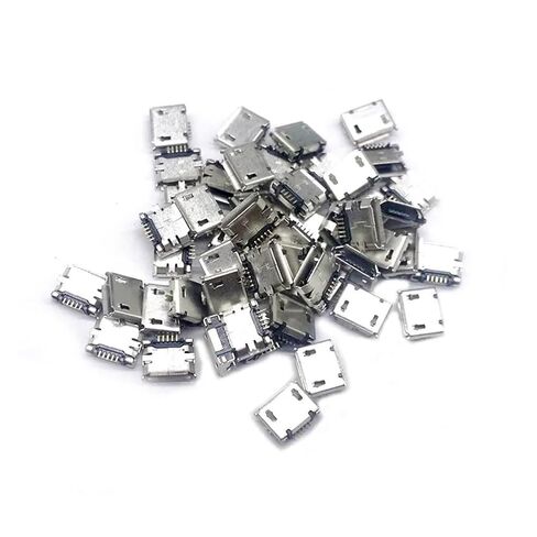 fengpeng 50pcs/lot 5Pin Micro-B SMD Micro USB Connector Female Port Jack Tail Sockect Plug for Phone Data Connector(Style 1,50 Piece) in Kuwait