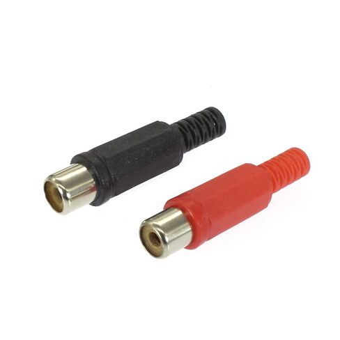 fengpeng 50pcs 100pcs Black+Red Plastic AV Plug Connector Housing Stereo Audio Horn Channel Dual Crimp Terminal DIY(Female,100 Piece) in Saudi Arabia