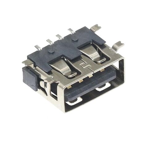 fengpeng USB2.0 Type A 4 Foot 4Pin 30V 1.5A Connector USB Female Socket SMT Flat Port Jack Tail Plug Electric Terminals DIY fix(Flat Edge,10 Pieces) in Saudi Arabia