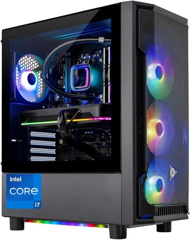 Skytech Gaming Azure 3 Desktop PC, Intel i7 14700F 2.1 GHz (5.3GHz), NVIDIA RTX 5060, 1TB NVMe SSD, 32GB DDR5 RAM 6000 RGB, 850W Gold ATX 3 PSU, 360mm ARGB AIO, Wi-Fi, Win 11 in Saudi Arabia