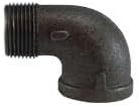 MIDLAND INDUSTRIES 65166 90 deg Street Elbow, 1-1/4 in MPT x 1-1/4 in FPT, Iron, Black, 150 lb in Kuwait