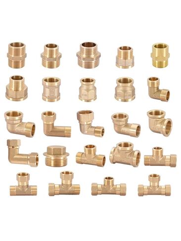 2PCS 3/4" Male& Female Thread Union Elbow Brass Pipe Fittings for Heating and Drinking Water Systems Double Nipples with Thread Quick Connect in Saudi Arabia