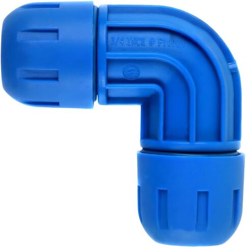 كوع أنابيب الهواء المضغوط F1003 - لتوصيل نظام أنابيب الهواء المضغوط FastPipe السريع - استبدال تركيب الكوع 90 درجة - أختام حلقة زرقاء على شكل حرف O مقاس 3/4 بوصة - أجزاء ضاغط الهواء in Kuwait