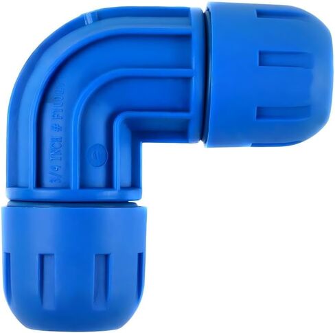 كوع أنابيب الهواء المضغوط F1003 - لتوصيل نظام أنابيب الهواء المضغوط FastPipe السريع - استبدال تركيب الكوع 90 درجة - أختام حلقة زرقاء على شكل حرف O مقاس 3/4 بوصة - أجزاء ضاغط الهواء in Kuwait