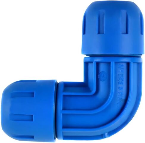 كوع أنابيب الهواء المضغوط F1003 - لتوصيل نظام أنابيب الهواء المضغوط FastPipe السريع - استبدال تركيب الكوع 90 درجة - أختام حلقة زرقاء على شكل حرف O مقاس 3/4 بوصة - أجزاء ضاغط الهواء in Kuwait